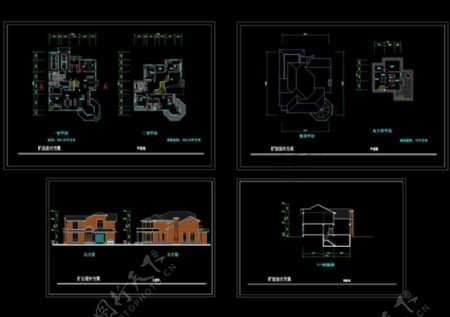 别墅一套方案CAD图纸
