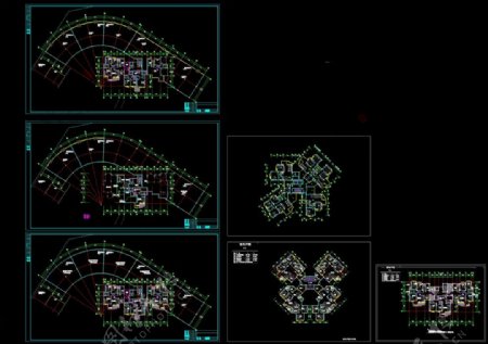 高层碟性cad图纸