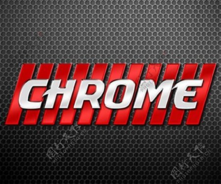 Chrome的字母风格PSD