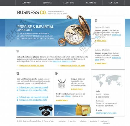 商务欧美公司企业网站模板