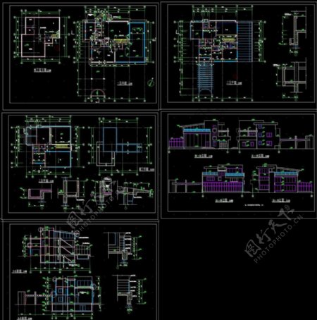 别墅建筑CAD施工图
