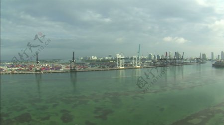 空中拍摄的船厂迈阿密股票的录像