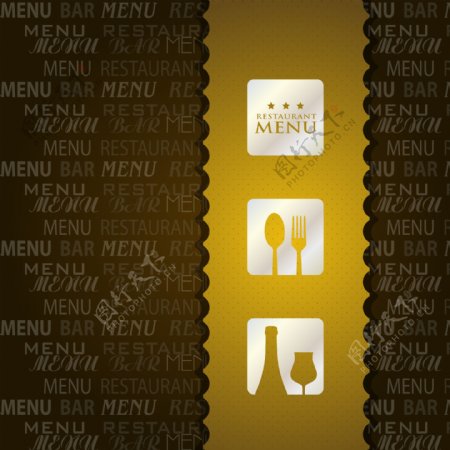 西餐厅菜单模板矢量素材1
