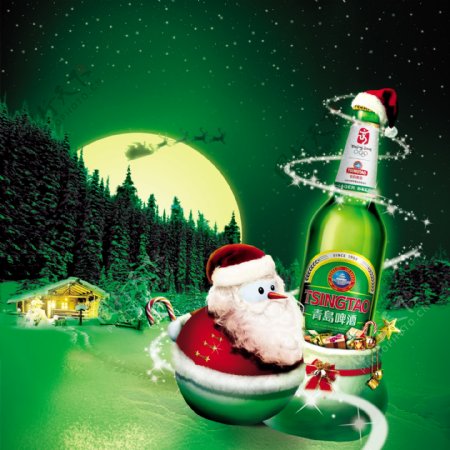 圣诞节啤酒图片