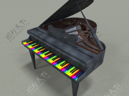 彩色键盘钢琴