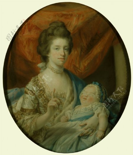 夏洛特王后与长女夏洛特公主图片