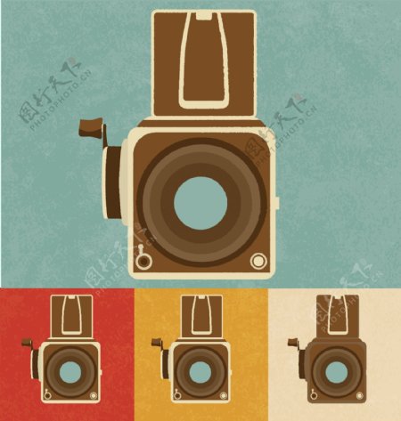 复古的图标的老相机