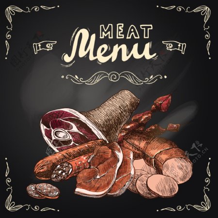 复古肉制品菜单