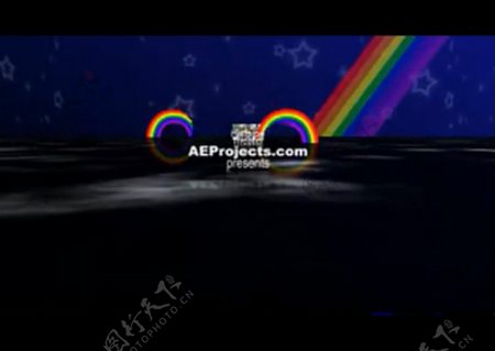 彩虹展示片头AE模板下载