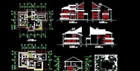 二层现代风格经济适用型别墅设计图13x12