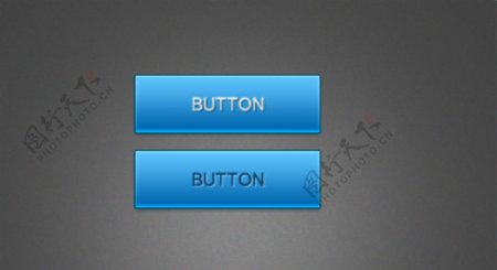 蓝色网页按钮PSD分层素材