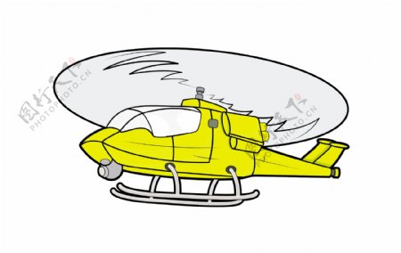 黄色的直升机