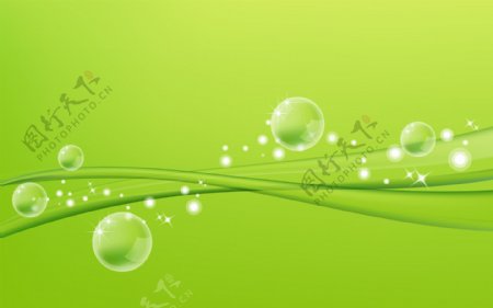 绿色泡泡背景