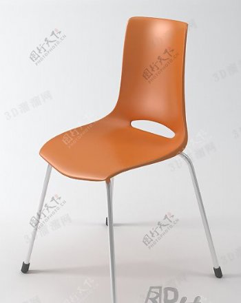 3D塑料休闲椅模型