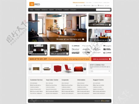 家具网页界面设计模板图片