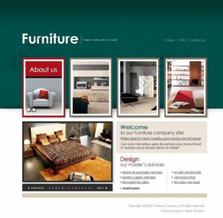 家具网站psd模板