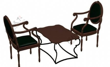 传统家具椅子3D模型A093