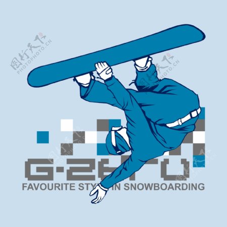 印花矢量图T恤图案图文结合运动滑板几何免费素材