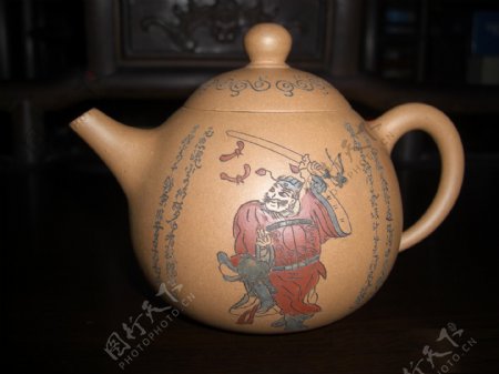 黄泥陶土茶壶图片