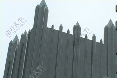 匹兹堡的摩天大楼的交通灯股票视频框架