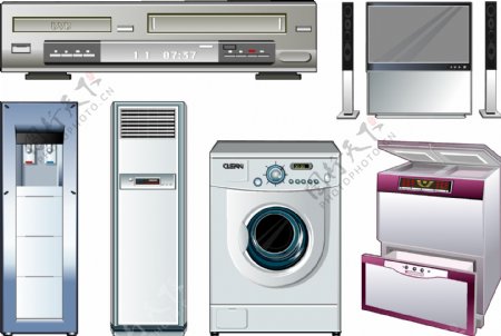 家用电器矢量素材洗衣机