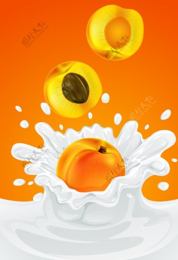 黄桃和牛奶