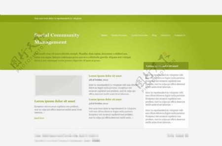 绿色清爽的企业网站模板