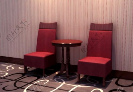 欧洲红椅布艺沙发单人沙发柴