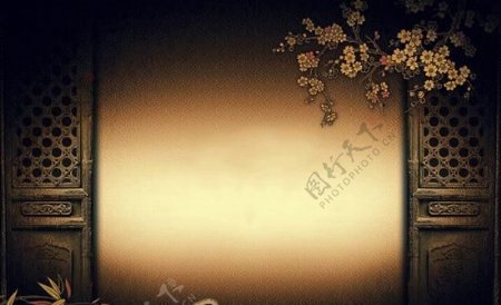 古典中国风PSD婚纱模板6