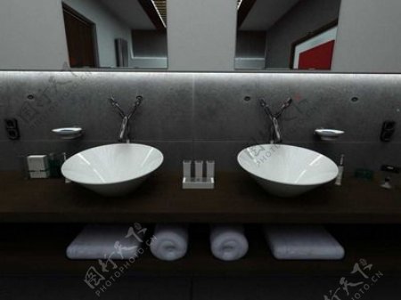 室内设计卫生间3d素材3d模型1
