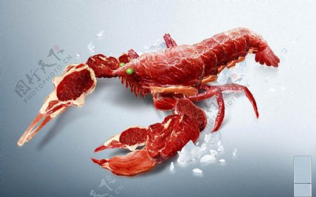 食品创意螃蟹图片