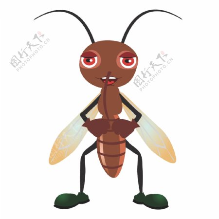 印花矢量图动物昆虫蜜蜂色彩免费素材