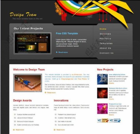 设计团队cssdiv网页模板