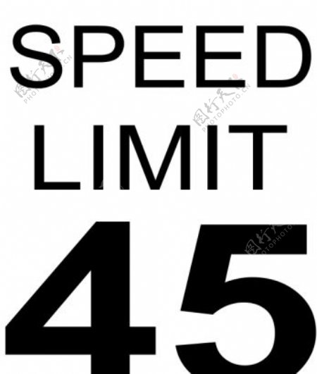 限速45路标图像矢量