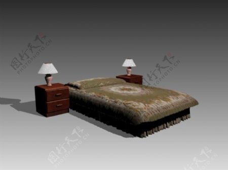 常见的床3d模型家具模型98