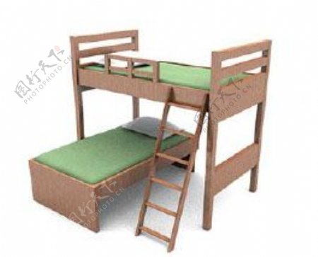 双层床3d模型家具模型3