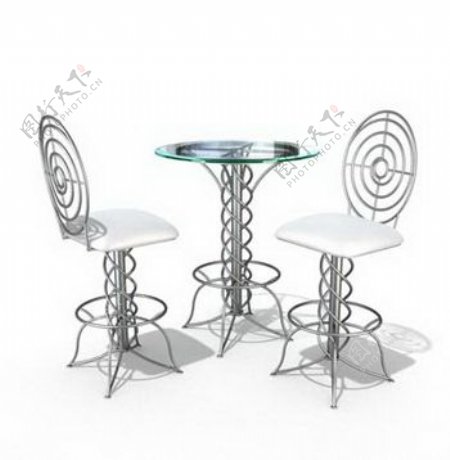 西餐厅桌椅3d模型家具3d模型8