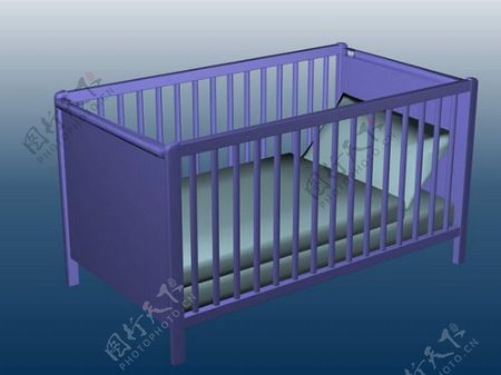 婴儿床3d模型家具模型2