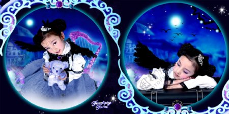 米妮公主天使儿童模板影楼魔法书DVD51