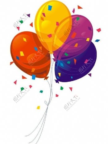 彩色气球素材图片