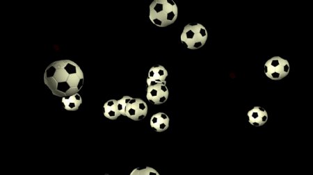 透明的飞行soccerballsalpha通道循环运动的背景