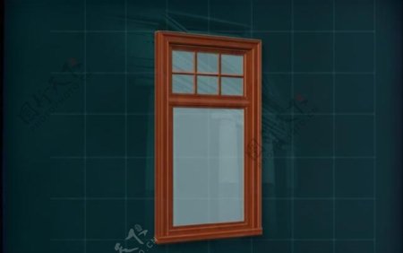 门窗构件之窗户3D模型窗户011