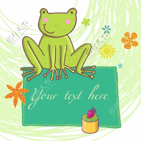 青蛙卡片图片