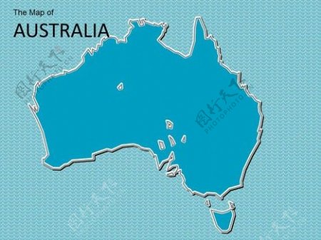 澳大利亚的地图模板