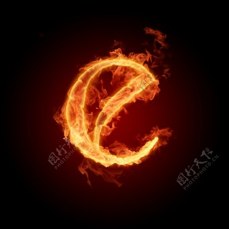 火焰字母C