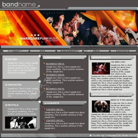 音乐会网站模板