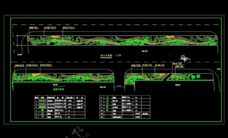 道路绿化cad图纸