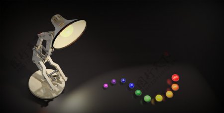颜色照明实验Pixar灯