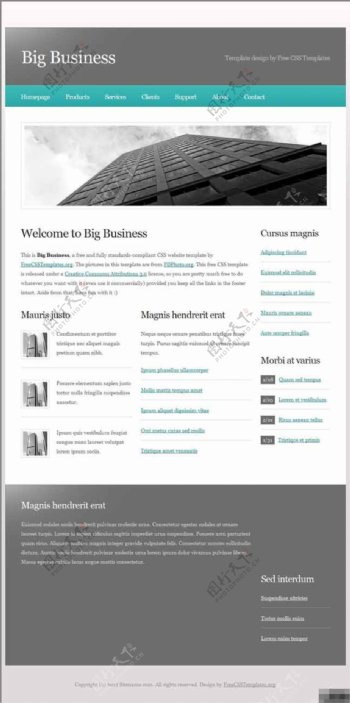 简洁大气企业商务网页模板