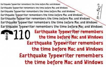 earthquaketypewriter字体